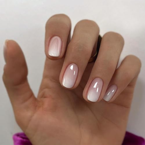 Short Press On Nails For Women Short Square Girls Fake Nails