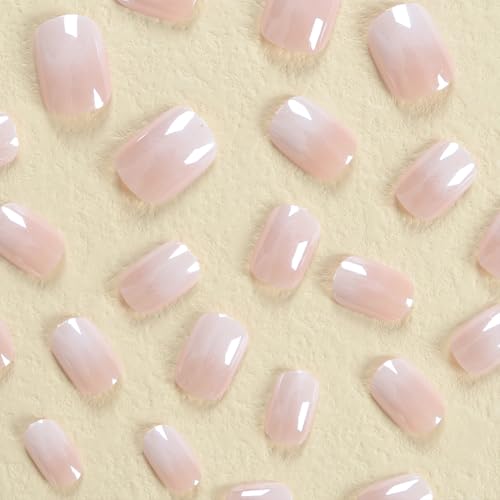 Short Press On Nails For Women Short Square Girls Fake Nails