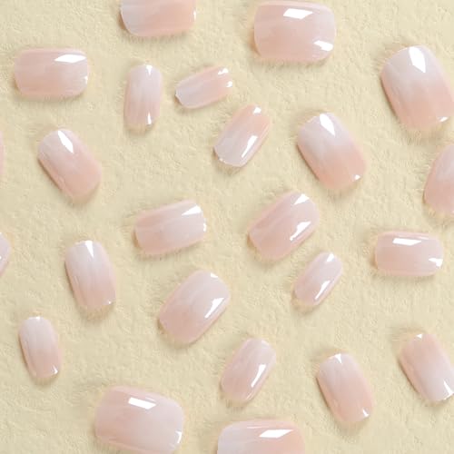 Short Press On Nails For Women Short Square Girls Fake Nails
