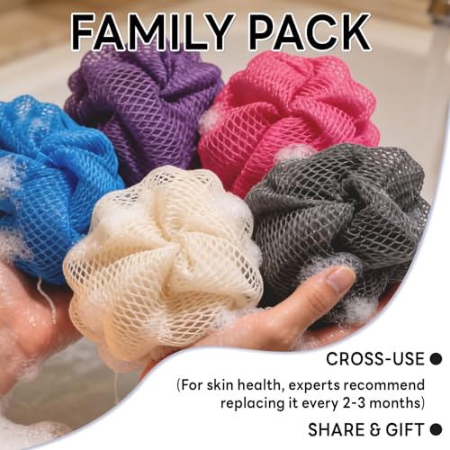 5 Pack African Net Sponge with Knots