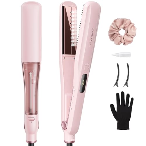 Steam Hair Straightener Steam Sesh Flat Iron Less Heat Damage