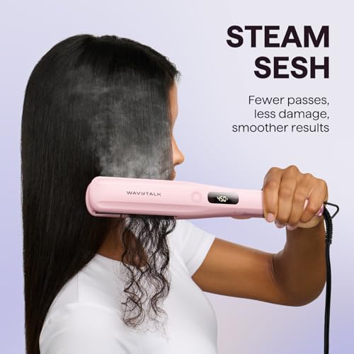 Steam Hair Straightener Steam Sesh Flat Iron Less Heat Damage