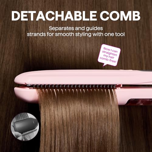 Steam Hair Straightener Steam Sesh Flat Iron Less Heat Damage