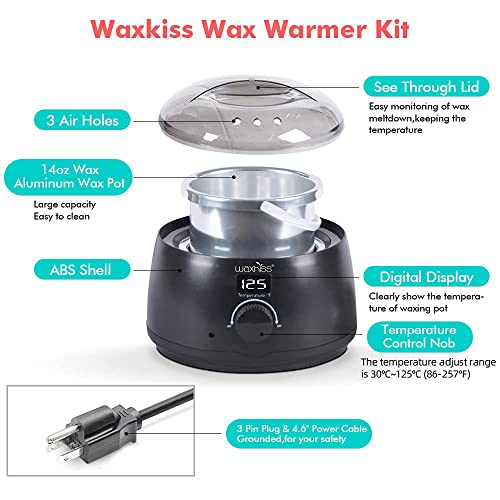 Digital Hair Removal Warmer with See-Through Lid and 14oz Pot