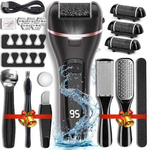 Electric Callus Remover for Feet 3 Roller Heads 17-in-1 Kit