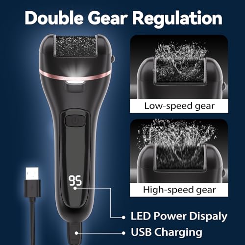 Electric Callus Remover for Feet 3 Roller Heads 17-in-1 Kit