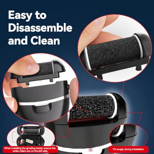 Electric Callus Remover for Feet 3 Roller Heads 17-in-1 Kit