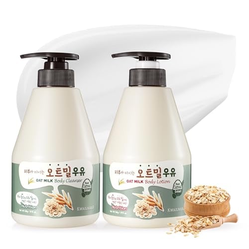 Kwailnara Oat Milk Body Lotion & Body Wash Set – Moisturizing & Revitalizing Korean Skinca
