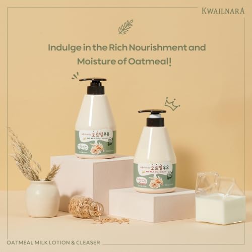 Kwailnara Oat Milk Body Lotion & Body Wash Set – Moisturizing & Revitalizing Korean Skinca