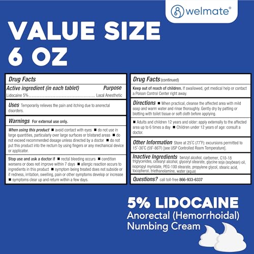 5% Lidocaine Numbing Cream
