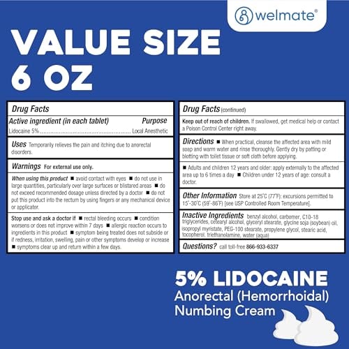 5% Lidocaine Numbing Cream
