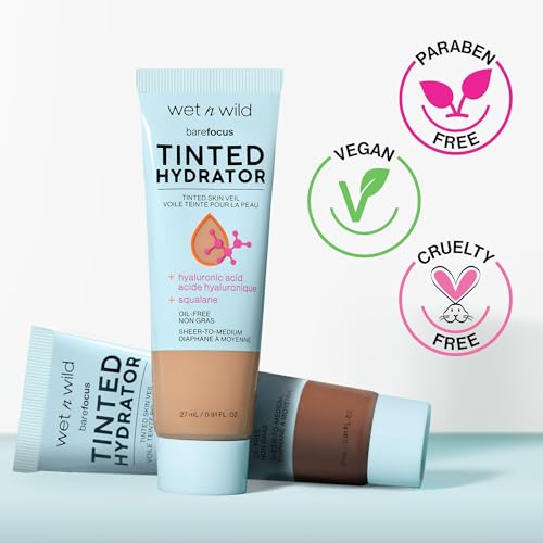 Bare Focus Tinted Hydrator Tinted Skin Veil, Lightweight Buildable Cover