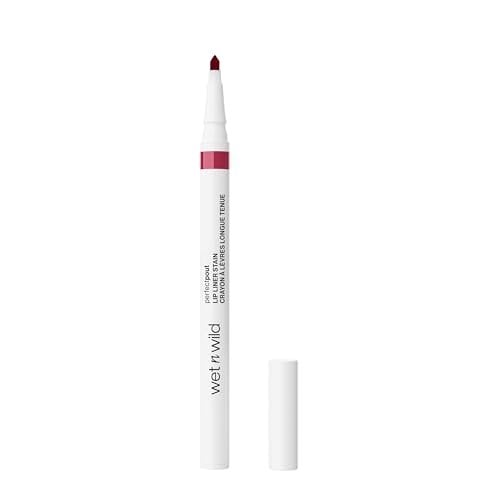 Perfect Pout Lip Liner Stain, Long-Lasting Transfer-Proof Formula with Blade-Like Applicator for Precision & Full Lip Coverage, Vegan & Cruelty-Free - Spilled Wine