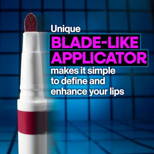 Perfect Pout Lip Liner Stain, Long-Lasting Transfer-Proof Formula with Blade-Like Applicator for Precision & Full Lip Coverage, Vegan & Cruelty-Free - Spilled Wine