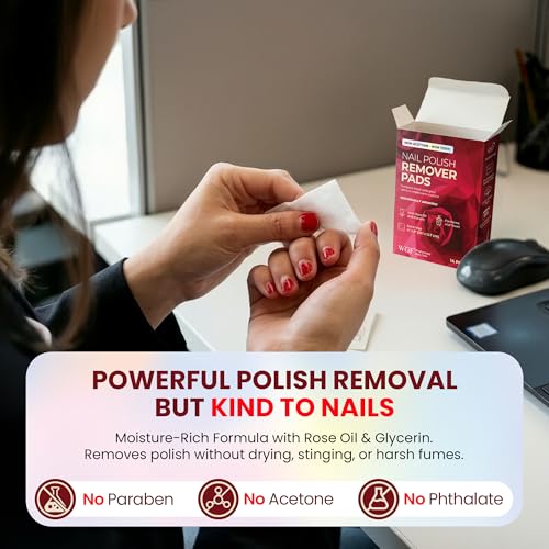 Non-Acetone Nail Polish Remover Pads Individually Wrapped