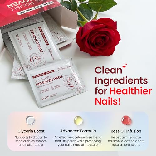 Non-Acetone Nail Polish Remover Pads Individually Wrapped