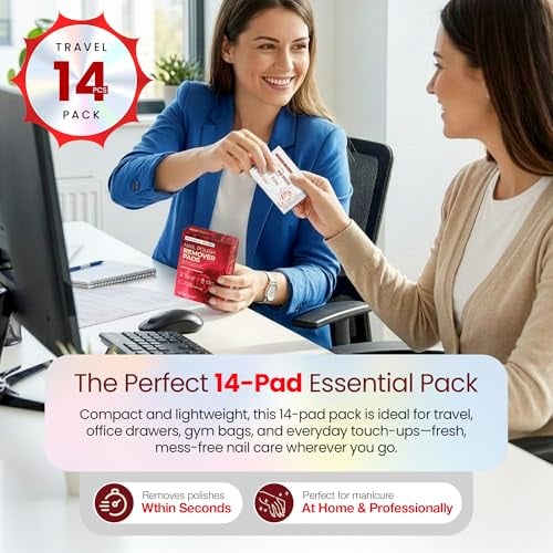 Non-Acetone Nail Polish Remover Pads Individually Wrapped