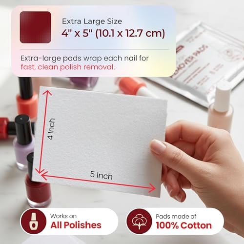 Non-Acetone Nail Polish Remover Pads Individually Wrapped