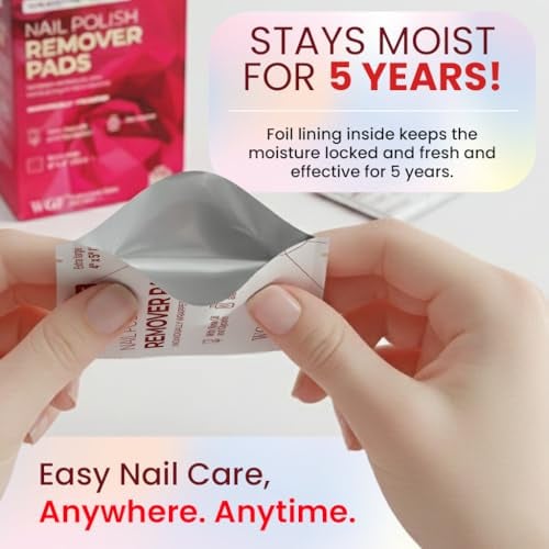 Non-Acetone Nail Polish Remover Pads Individually Wrapped