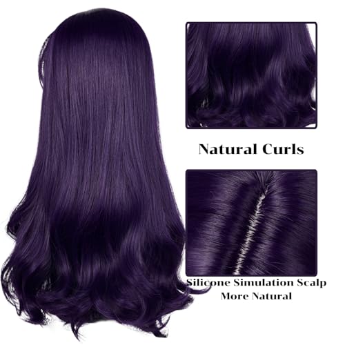 Purple Wavy Cosplay Wig