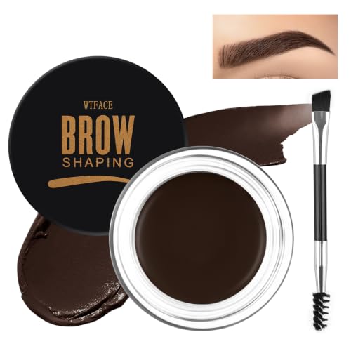 Eyebrow Pomade Kit with Dual-Ended Brush, Long-Lasti