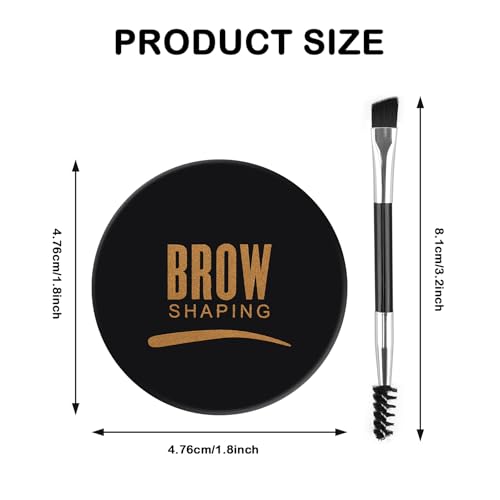 Eyebrow Pomade Kit with Dual-Ended Brush, Long-Lasti