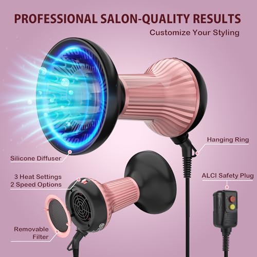 Diffuser Hair Dryer for Curly Hair 2-in-1