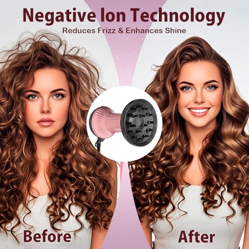 Diffuser Hair Dryer for Curly Hair 2-in-1