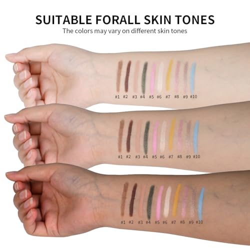 Eyeshadow Stick Matte Eye Shadow Pencil Cream to Powder Eye Brightener Crayon Long-Lasting
