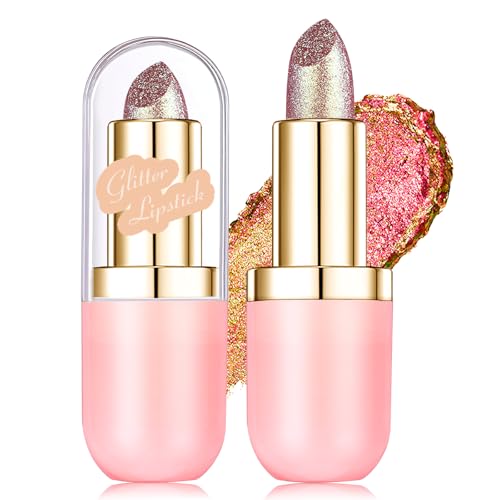 Gold Holographic Glitter Lipstick
