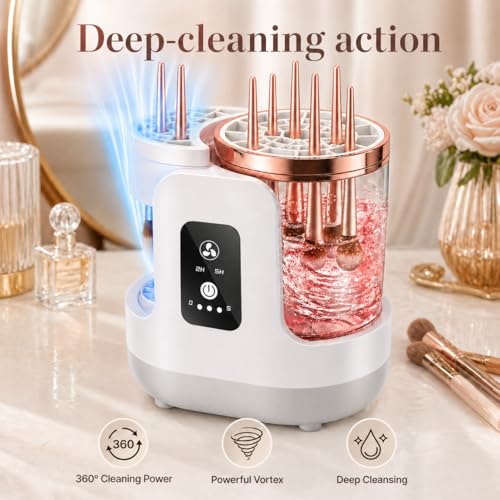 Electric Brush Cleaner with Automatic Drying