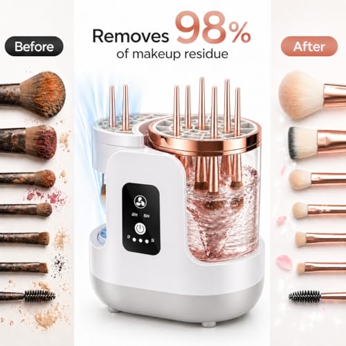 Electric Brush Cleaner with Automatic Drying