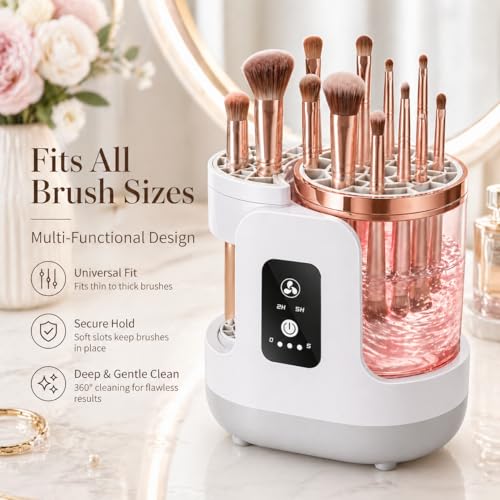 Electric Brush Cleaner with Automatic Drying