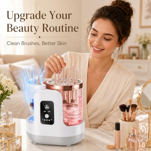 Electric Brush Cleaner with Automatic Drying