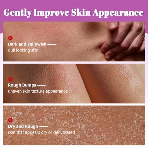 Glycolic Acid Exfoliating Body Stick with 7% AHA & 0.5% BHA – Solid Body Exfoliator for Ro