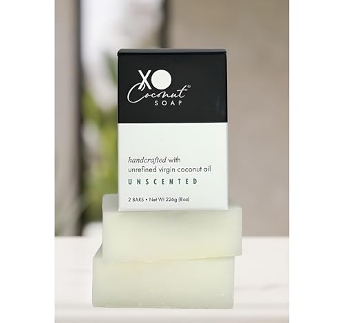 Organic Coconut Oil Bar Soap, Unscented, 2 Bars