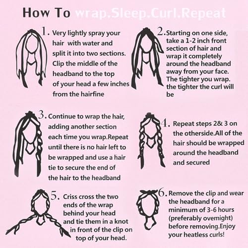 Heatless Curls Overnight Hair Curlers to Sleep In Ov