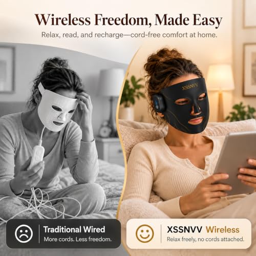 Wireless Red Light Therapy Face Mask