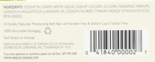 London English Lavender with Essential Oils Soap Bar, 4.25 oz Bar (Pack of 8)