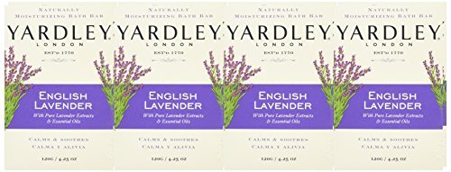 London English Lavender with Essential Oils Soap Bar, 4.25 oz Bar (Pack of 8)
