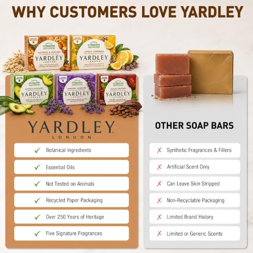 London Scented Bar Soap Variety Pack - 10 Bars Bath Soap Gift Set for Women & Men: English