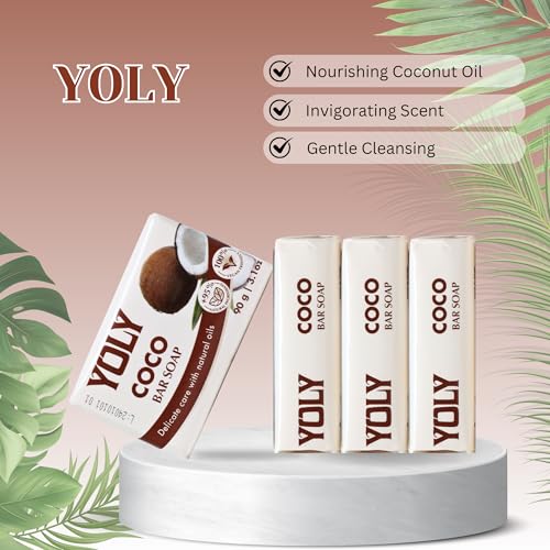 Coconut Bar Soap (90 g, Pack of 4) - 95% Natural, Vegan-Friendly Moisturizing Soap for Silky Smooth Skin