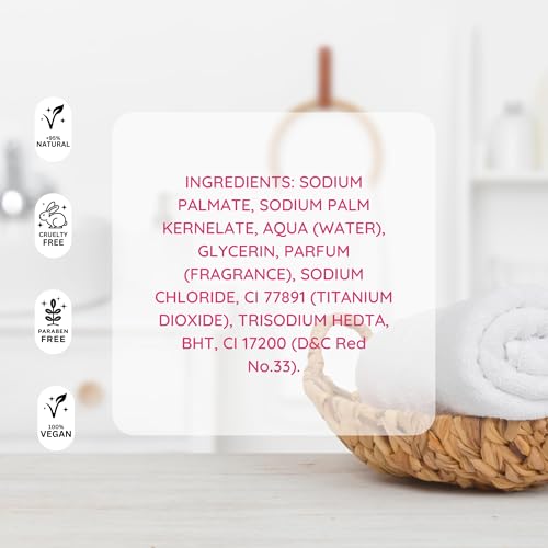 Rosehip Bar Soap (90 g, Pack of 4) - 95% Natural, Vegan-Friendly Moisturizing Soap for Silky Smooth Skin