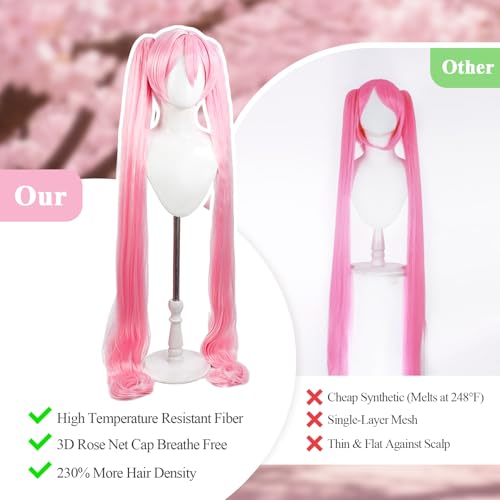Long Pink Cosplay Wig