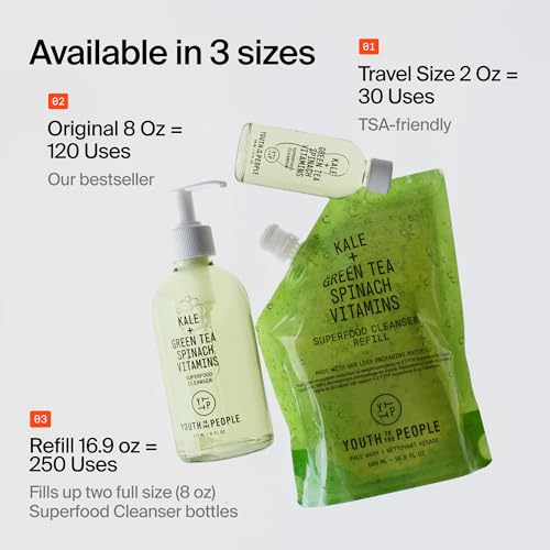 Superfood Facial Cleanser - Kale + Green Tea Daily Face Wash