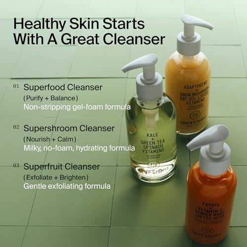 Superfood Facial Cleanser - Kale + Green Tea Daily Face Wash
