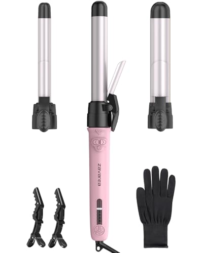 Rotating Automatic Curling Iron Set 3 Ceramic Barrels Long Hair