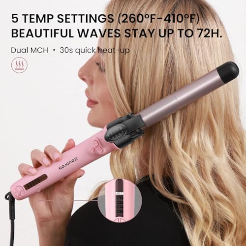 Rotating Automatic Curling Iron Set 3 Ceramic Barrels Long Hair
