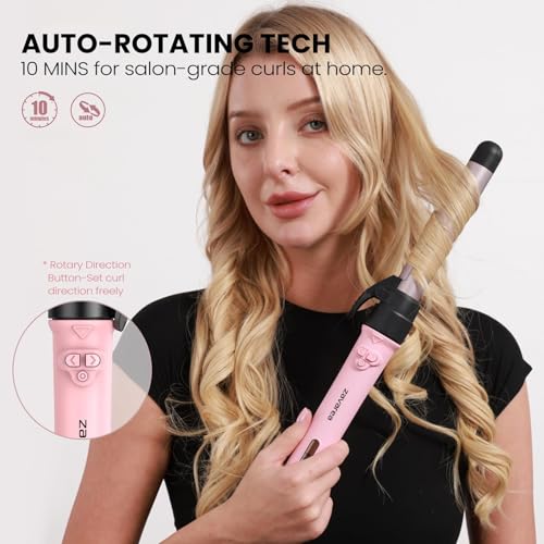 Rotating Automatic Curling Iron Set 3 Ceramic Barrels Long Hair