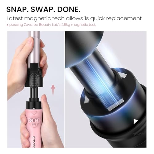 Rotating Automatic Curling Iron Set 3 Ceramic Barrels Long Hair